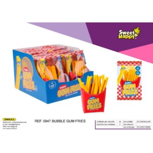 BUBBLE GUM PATATAS FRITAS 16U/-DISGO-