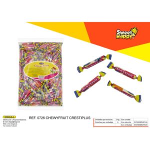 CARAMELO MASTICABLE CHEWYFRUIT 1KG -DISG