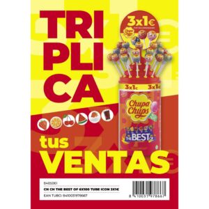 CHUPA CHUPS TUBO THE BEST 100U 3X1-CHUP