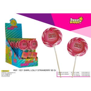 PIRULETA SWIRL LOLLY FRESA 80GR*30U/-DIS