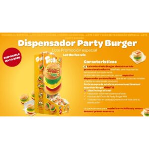 LOTE PARTY BURGUER 4X50U+DISPEN. -TROLLI