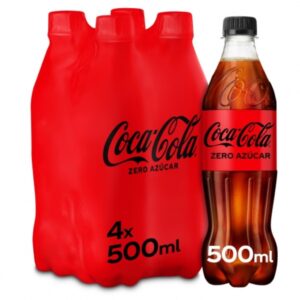 COCA COLA ZERO BOTELLA 50CL 4UDS