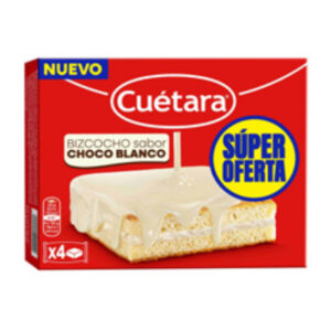 BIZCOCHO CHOCO BLANCO 4*16U/ 1E-CUETARA