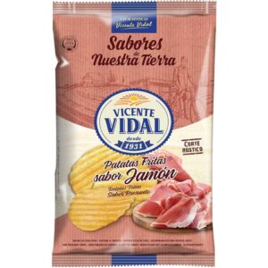 PATATAS RUSTICA JAMON 9*125GR.-V.VIDAL-