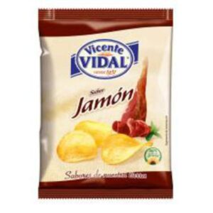 PATATA ONDULADA JAMON 25U/ 30G -V.VIDAL