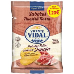 PATATA ONDULADA JAMON 100GR*12U PVP1,20E