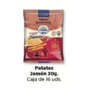 PATATA ONDULADA JAMON LA ROJA 25U/ 30G –