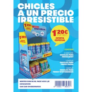 LOTE MENTOS GUM 4 X 10U 1,20 -C.CHUPS-