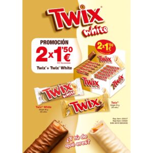 LOTE TWIX WHITE 2*1,5 50U.- MAR´S –