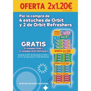 LOTE ORBIT REFRESHERS 2*1,20 -MAR´S-