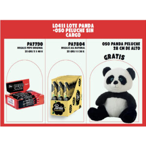 LOTE PANDA 2 PEPE ORI/1 REGALIZ NAT+OSO-