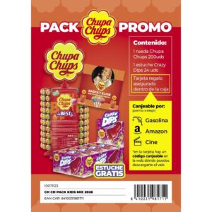 LOTE CHUPA RUEDA + CRAZY DIPS -C.CHUPS-