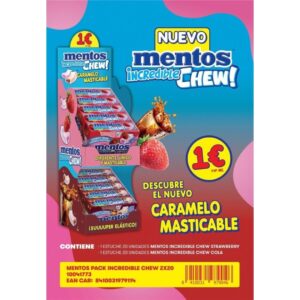 LOTE MENTOS INCREDIBLE CHEW 2X20U/-C.CHU