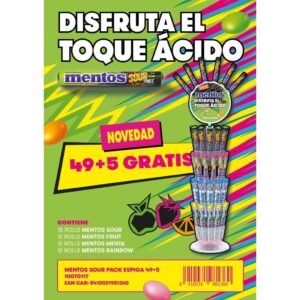 LOTE MENTOS SOUR ESPIGA 49+5 -C.CHUPS-