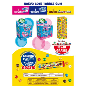 LOTE 2 TUBBLE GUM – LACASITOS TUBO 36U/-