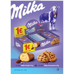 LOTE MILKA TENDER + COOKIES 1E 27U/-MOND