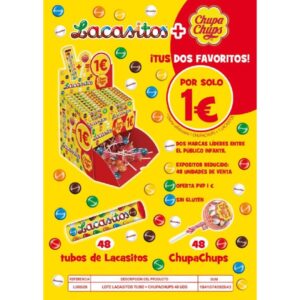 LOTE LACASITOS TUBO 48U/CHUPA CH48U/2X1E