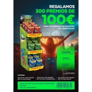 LOTE TRIDENT BOTE TICKETMASTER 18U/2,5E