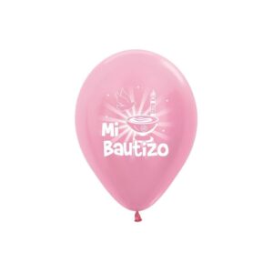 GLOBOS MI BAUTIZO ROSA 8U/-H.GLOBOS