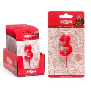 VELAS Nº3 1U/ -DEKORA-