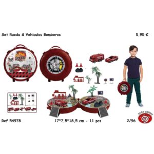 SET RUEDA Y VEHICULOS BOMBEROS 1U/-SORT-